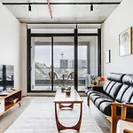 Concrete Junction - Sunny, Industrial Balcony Haven