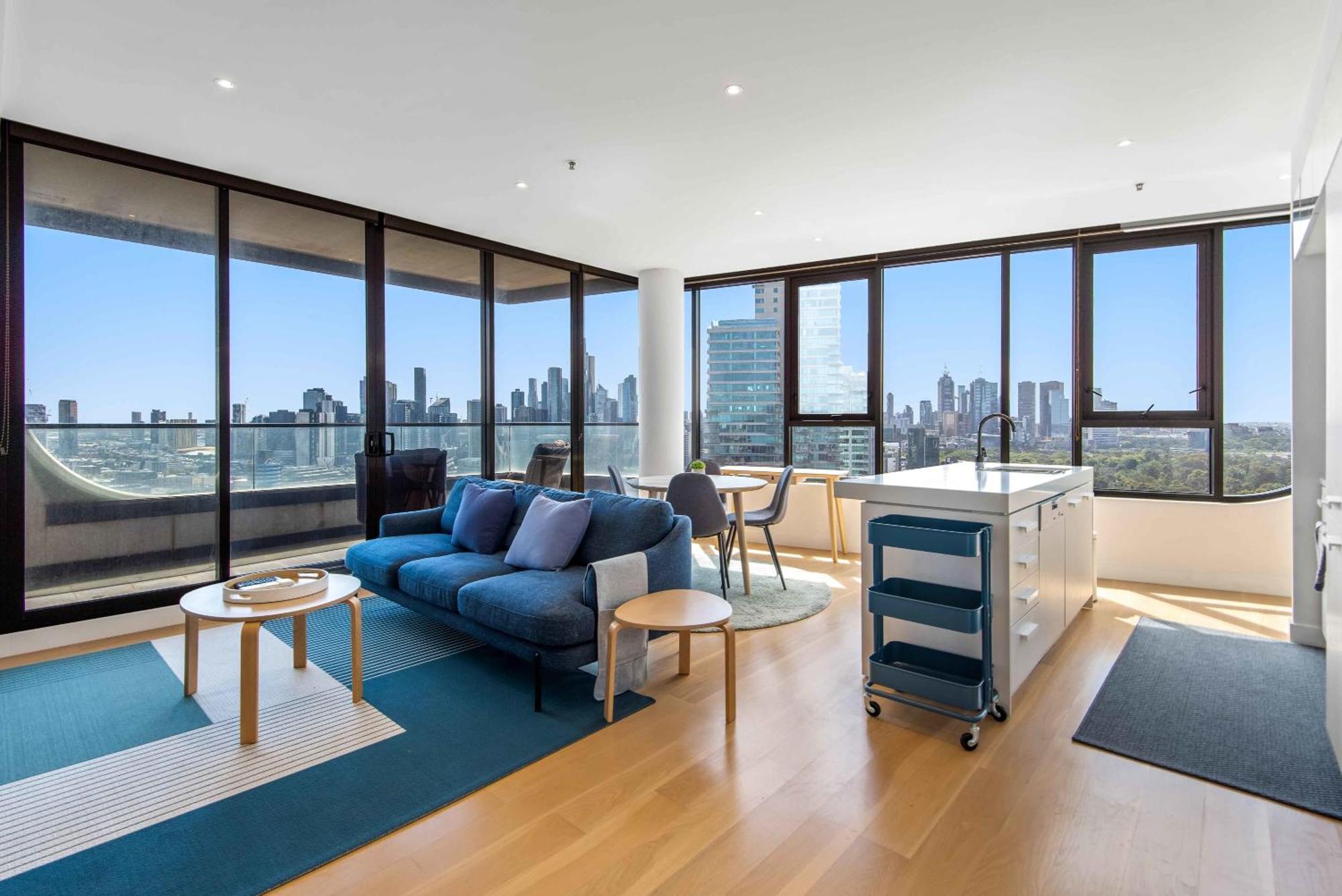 Amazing City Sea & Shrine View In Melbourne Apartment Melbourne