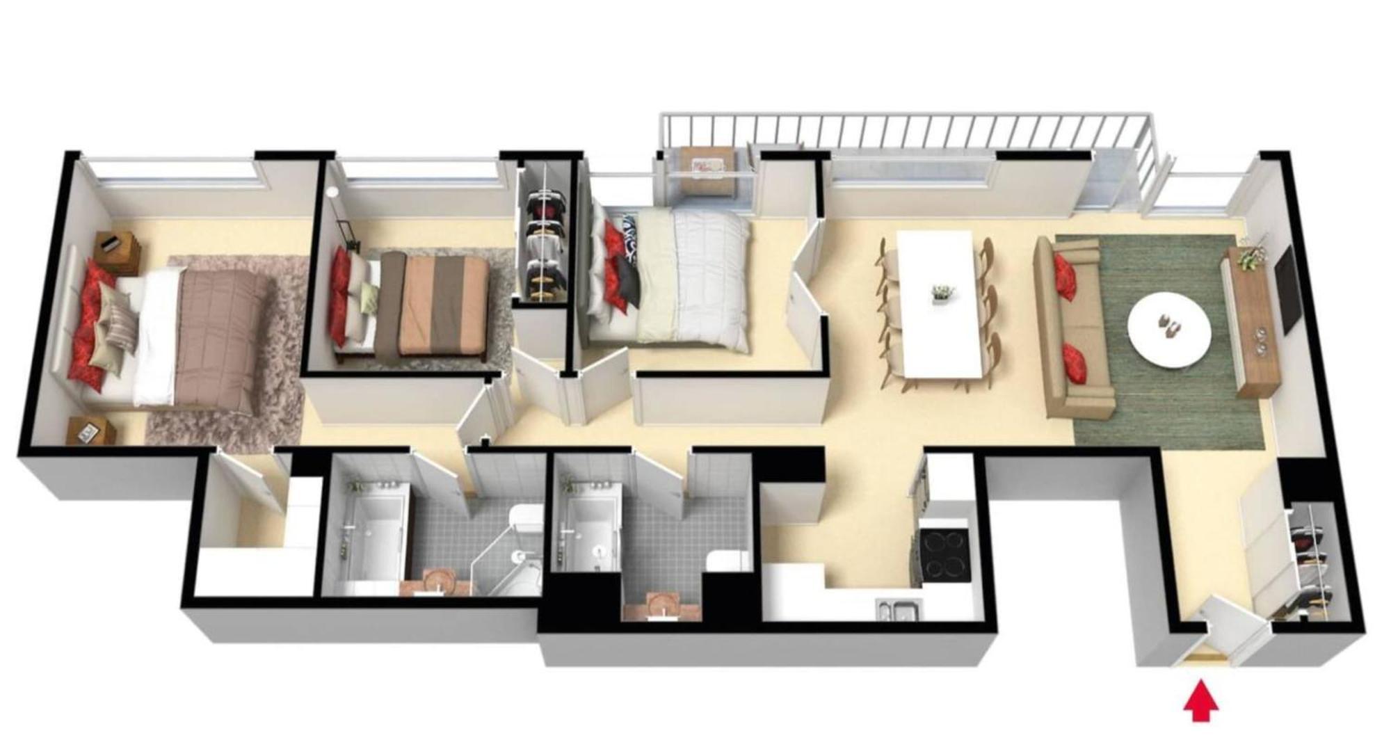 Spacious 3-bed Unit In Cbd W Pool & Gym Melbourne