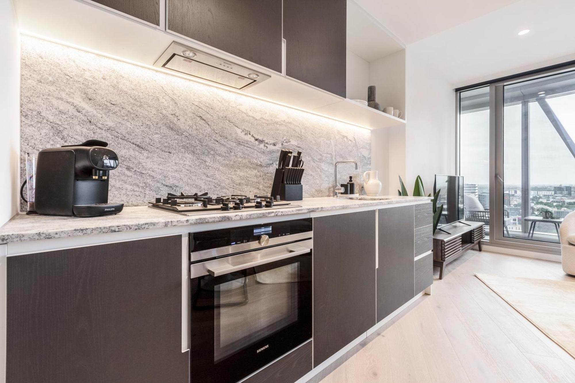 Contemporary Cbd Living From Level 23 At West Side Apartment *