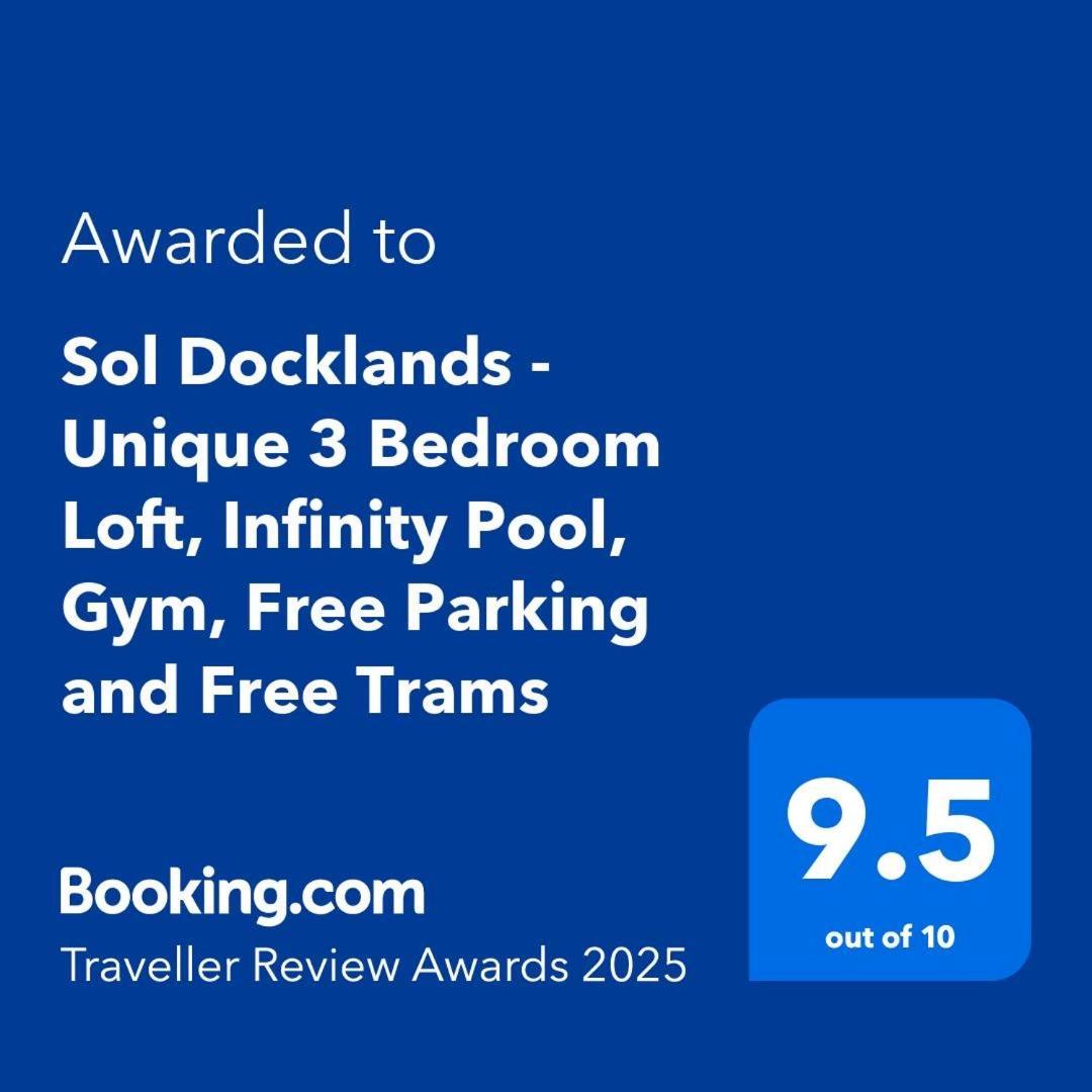 Sol Docklands - Unique 3 Bedroom Loft, Infinity Pool, Gym, Free Parking And Free Trams Apartment Melbourne