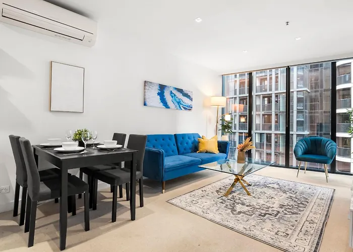 Blue Haven At Marvel Stadium - Rooftop Pool & Free Parking