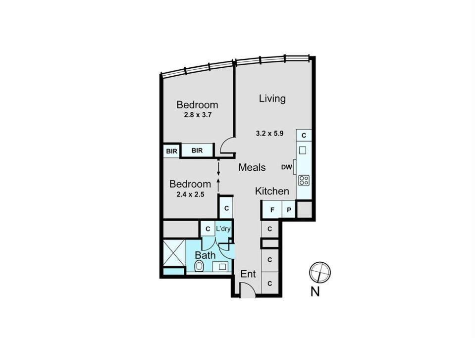Delicated Loft In Central 2Bed 2Bath 2 Parkings Apartment