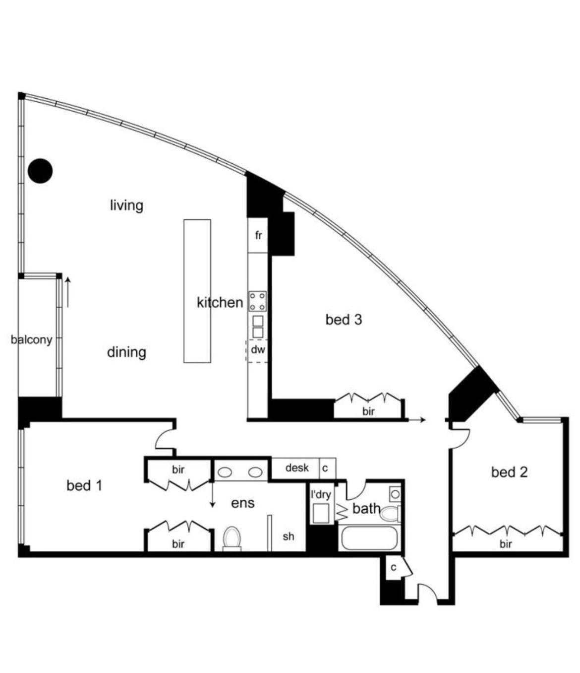 Apartment Freshwater Place - 2 Identical, 3-bedroom Apts *