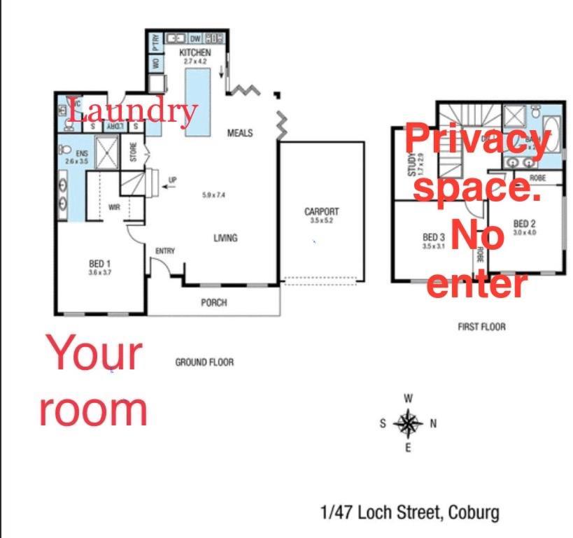 Spacious With Ensuite Next To Coburg Station, Non Smoking House Homestay Melbourne